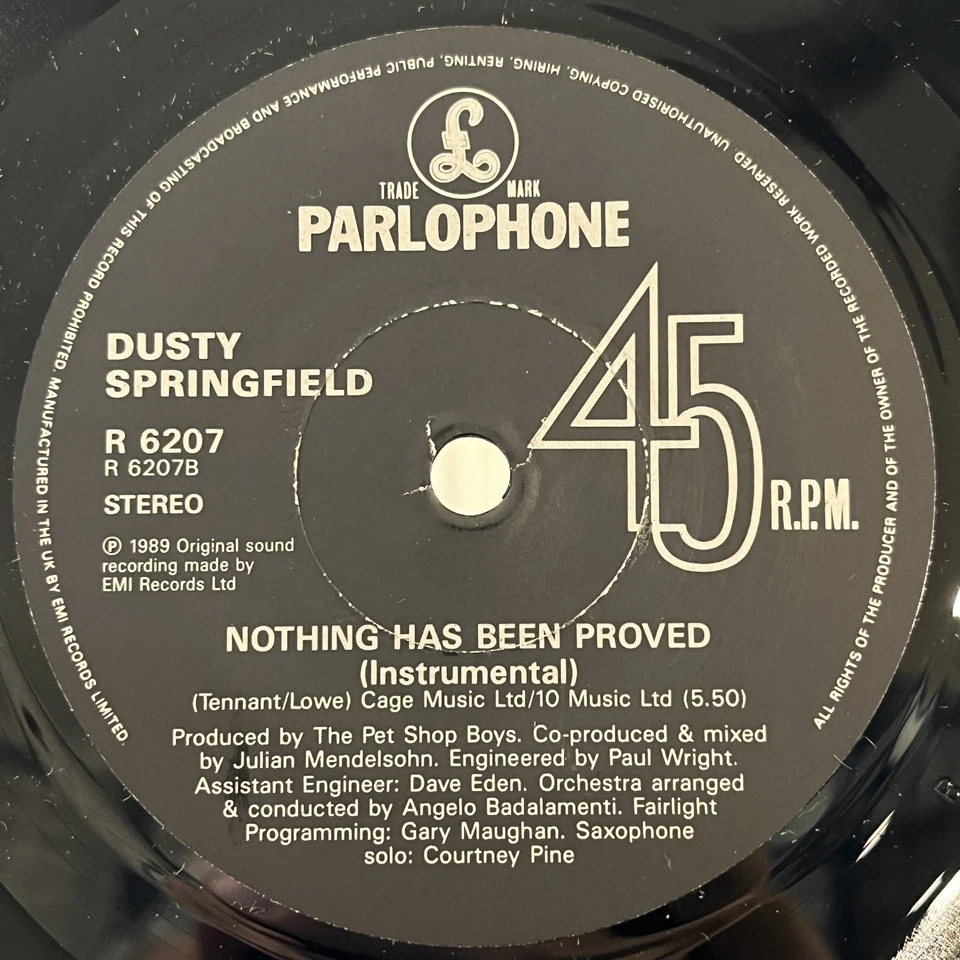 Electronic, Stage & Screen Dusty Springfield - Nothing Has Been Proved Parlophon - Image 3 of 4
