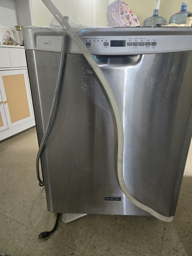 Maytag Portable Freestanding Stainless Steel Dishwasher, Top Controls, Sanitize