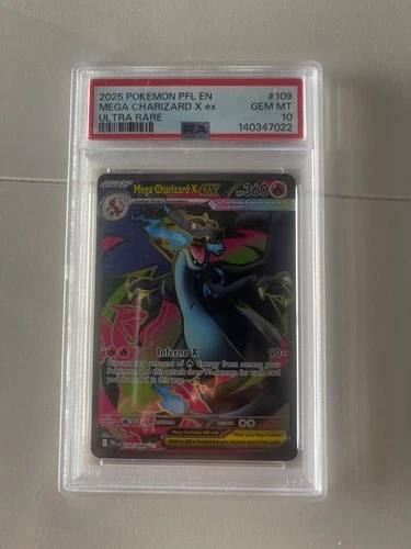 Mega Charizard X EX 109 PSA 10 Ultra Rare 2025 Pokémon PFL EN Gem Mint PSA 10