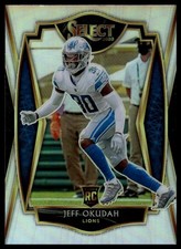 Jeff Okudah #186 2020 Panini Select Silver Prizm