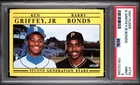 Ken Griffey Jr & Barry Bonds - PSA 9 MINT 1991 Fleer Superstars *Sharp*