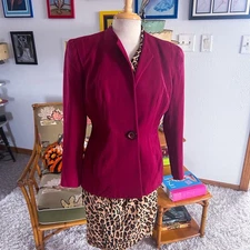 Vintage 1940s Jacket | Burgundy Wine | Blazer | L | Suit Coat | 40s