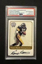 2002 FLEER THROWBACKS GREATS OF THE GAME AUTOGRAPH FRANCO HARRIS PSA/DNA AUTO 9