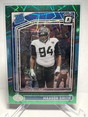 2024 Panini Donruss Optic - Rated Rookie Maason Smith #269 Green Velocity Prizm