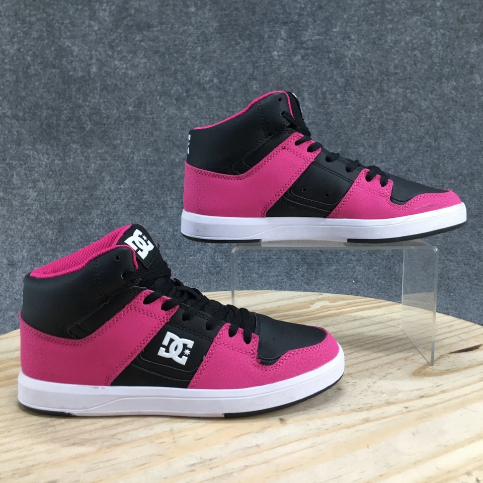 DC Shoes Womens 8 Cure Hi-Top Sneakers Black Pink Lace Up Round Toe Athletic - Image 2 of 4