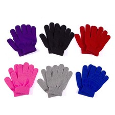 Bulk Kid's Stretchy Knit Gloves, Apparel Accessories, 24 Pieces