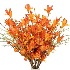 Artificial Fall Flowers 12 Pack Fall Floral Picks with Pumpkins and Berries 1...