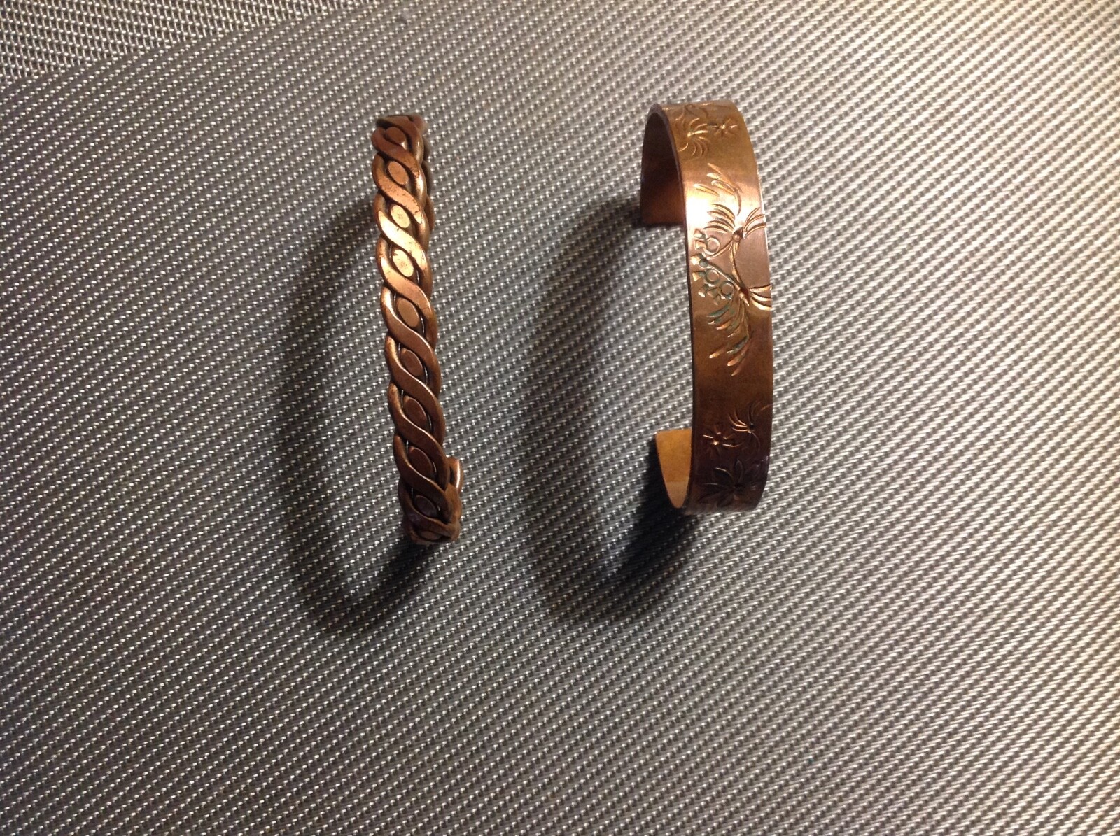 2 Bracelets vintage solid copper&Deerfield Villag… - image 1