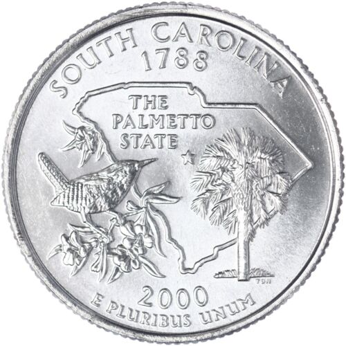 2000 D BU South Carolina State Quarter Choice Uncirculated US Mint Coin - Picture 3 of 4
