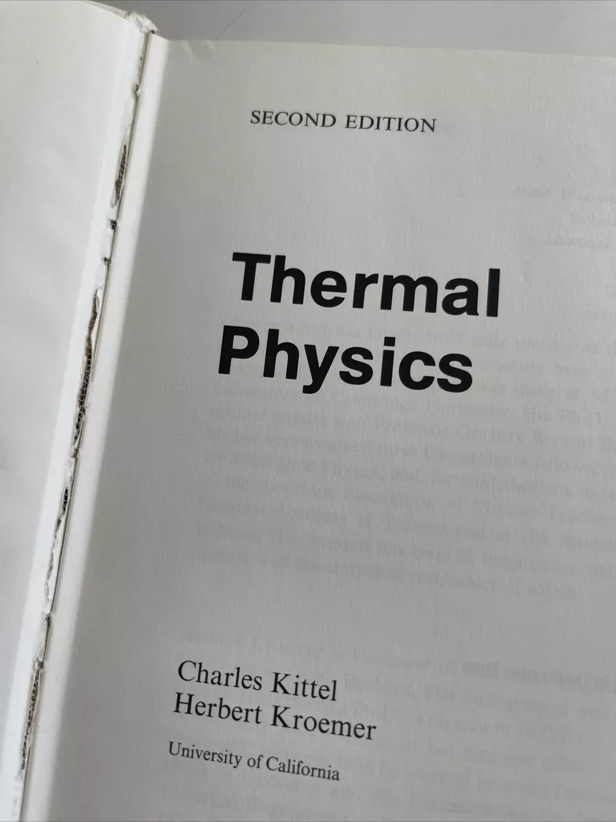 Thermal Physics (2nd Edition) - Hardcover By Kittel, Charles