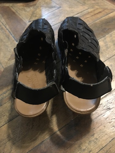 RIEKER Antistress Womens Sina 78 Black Leather Woven Handcrafted Sandal 41 us 9 - Picture 5 of 12
