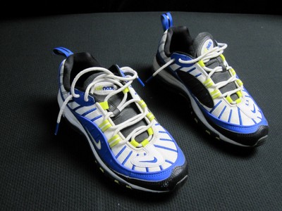 Nike Air Max 98 ENTOURAGE RACER BLUE YELLOW WHITE size 7Y ~ 9000 | eBay