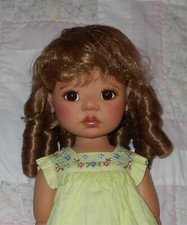 WEE 3 PRINCESS Doll Wig SIZE 12-13.5 AUBURN Sausage Curls Bangs B NWT