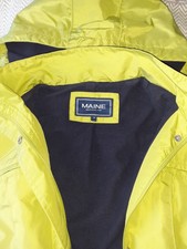 Maine New England Ladies Girls Detach Hood Summercoat Avocado Size 14 Showerproo