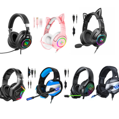 ONIKUMA Gaming Headset LED Noise Cancelling Headphone w/ Mic for PS4 PC Xbox One