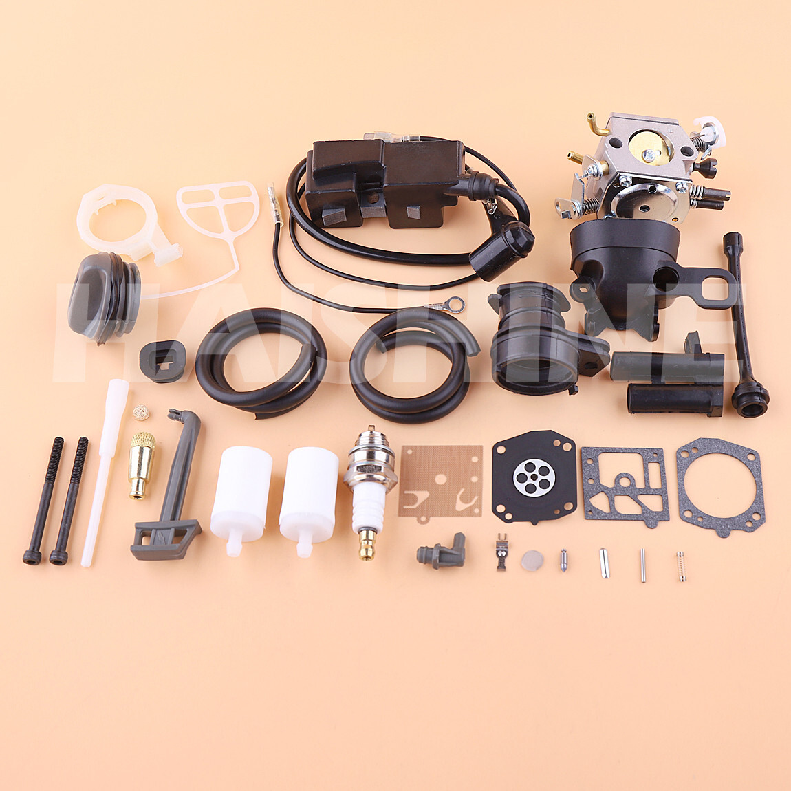 K Filtro Aria Carburatore Bobina Di Accensione Per Husqvarna 365 362 371 372 Motosega 537162204, 503281801, 503 28 32 03 - Foto 6