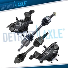 AWD Front Knuckles Wheel Hub Bearings CV Axles for 2007 2008-2010 Ford Edge MKX