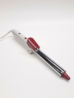 Perfection Classic Instant Heat 3/4'' Curling Iron White/Red & Swivel Cord