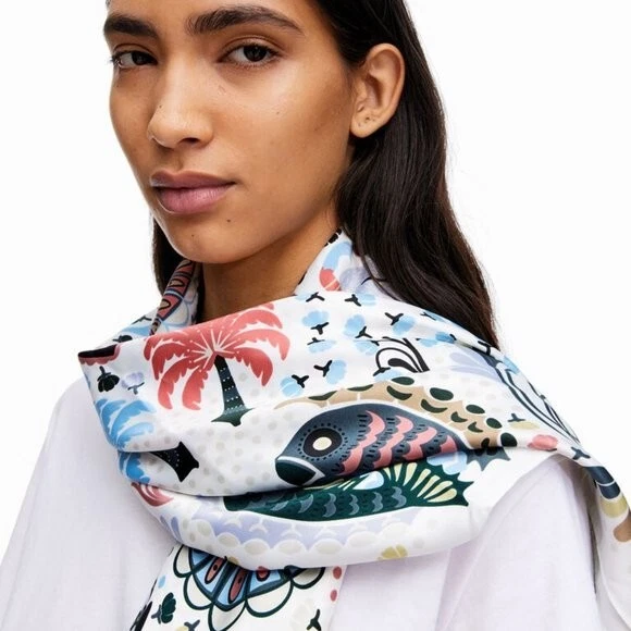 Bimba Y Lola Spanish Island Theme Scarf Anthropologie