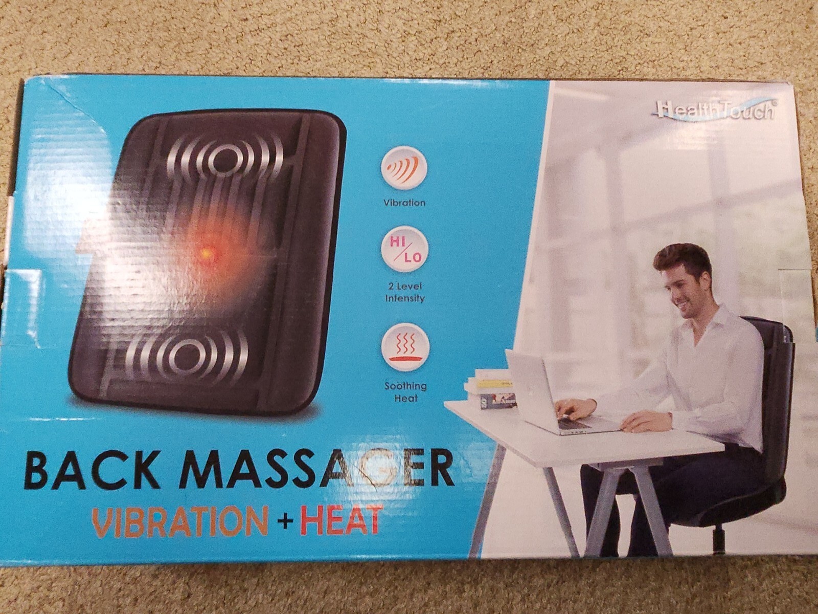 Health Touch Back Massager with Soothing Heat and Vibration. eBay