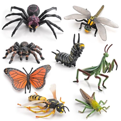 Enhance Cognitive Skills Set of 12 Plastic Bugs Insects Figures for Kids - Picture 1 of 12