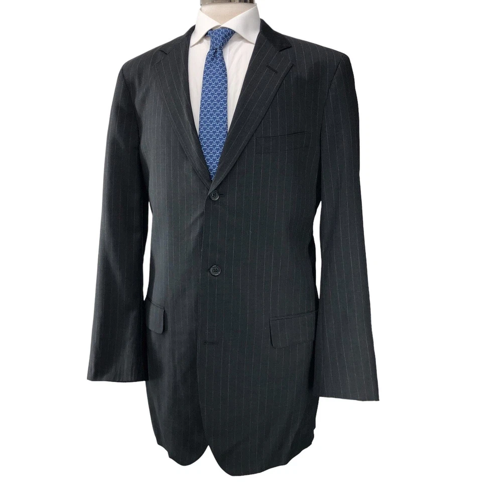 Traje Southwick Para Hombres Talla 44XL Extra Largo 2 Piezas Rayas 3 Botones Hecho en EE. UU. Foto 2 de 4