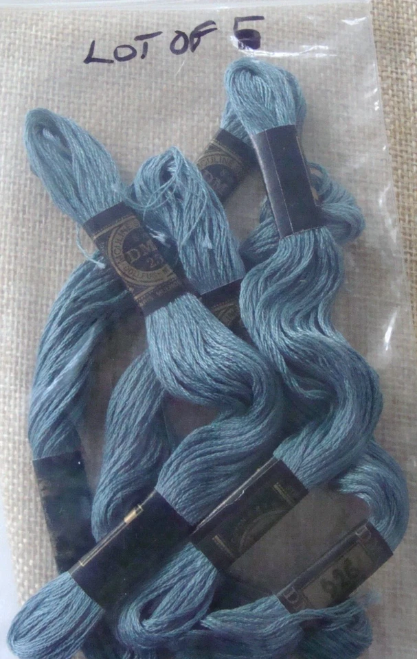 NEW Lot 5 DMC Cotton Embroidery Floss Blue 926 - Image 2 of 4