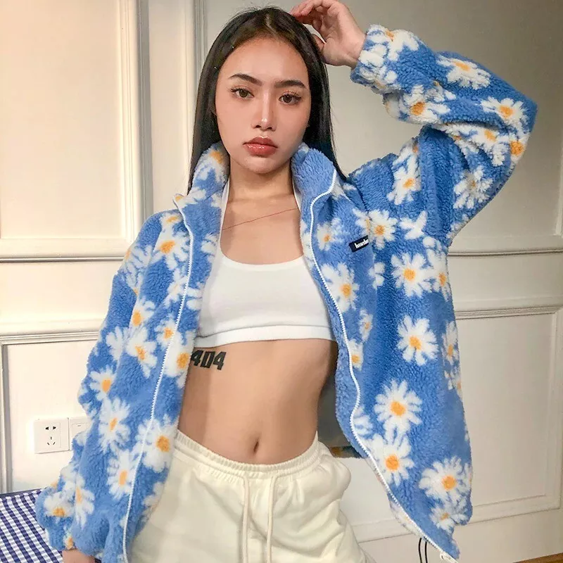 Blue fur shop sweater