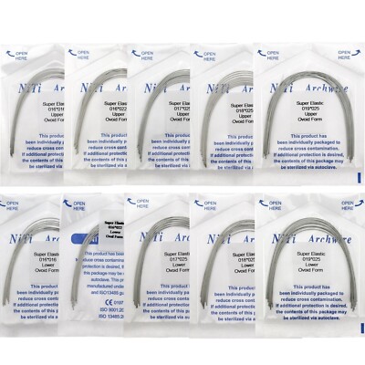 OSL Super Elastic NiTi Ovoid Form Archwires - Rectangular