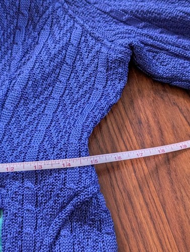 Spyder Womens M Major Cable Knit Stryke Full Zip Fleece Lined Jacket Blue 3A - Picture 14 of 15