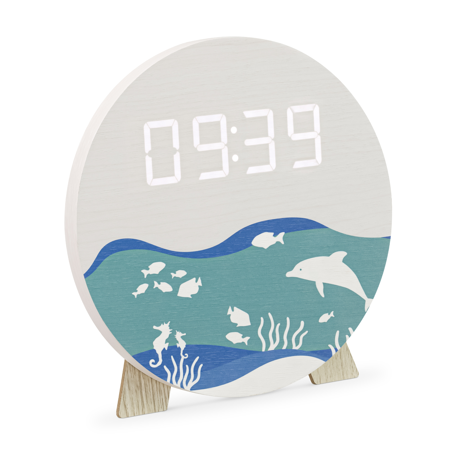 Дизайн Digitaluhr aus Holz LED Wanduhr digitale Uhr Tischuhr Standuhr Uhr USB 5590₽