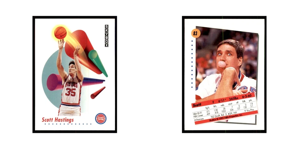1991 SkyBox Scott Hastings Basketball Cards #83 - Image 3 of 3
