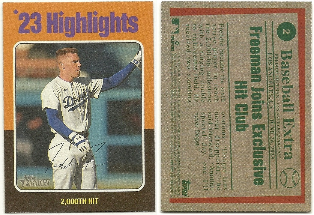 2024 Topps Heritage FREDDIE FREEMAN Flip Stock Variation SSP 2024 Topps Heritage FREDDIE FREEMAN Flip Stock Variation SSP