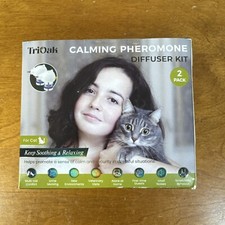 TriOak Cat Calming Diffuser Kit 2 in 1 Anxiety Relief, Pheromone Diffuser 2 Pack
