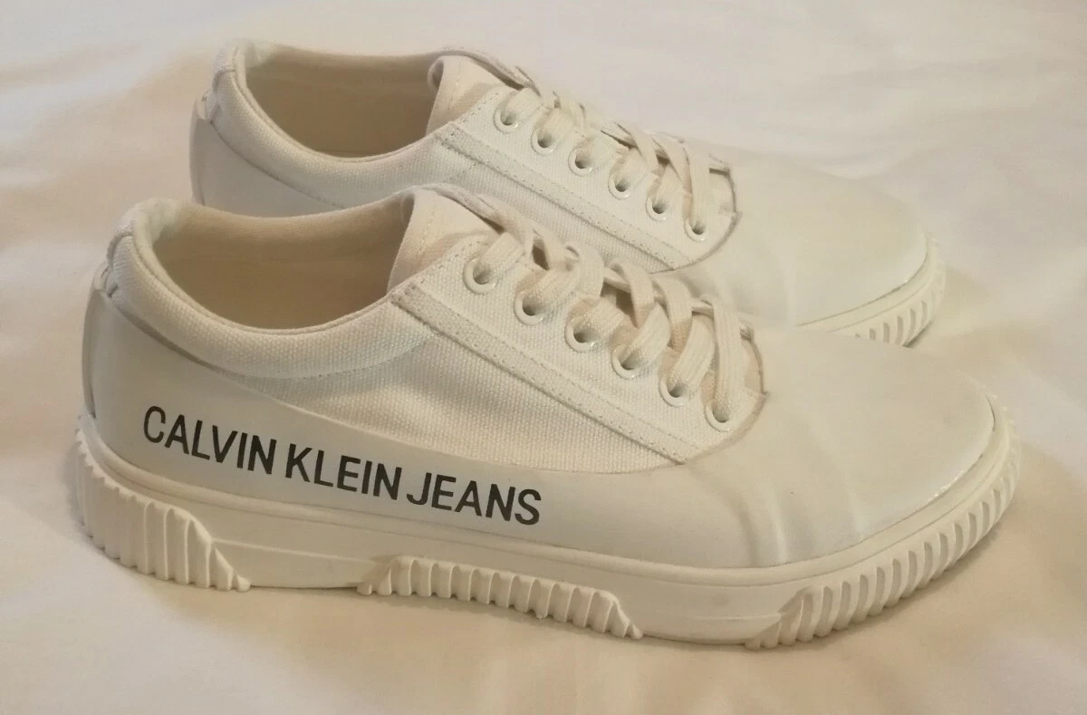 Låne sortere Svane Calvin Klein Jeans Monte Canvas And Rubber Panelled Sneakers Size uk 7 eu  41 | eBay