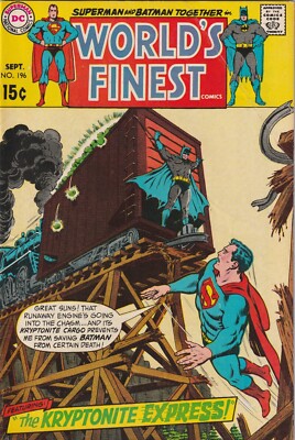 World's Finest 196 Nixon cameo! Superman! Batman! Robin! 1970 DC Comics