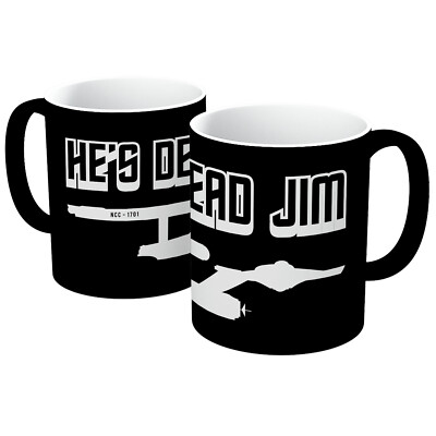 He's Dead Jim Star Dr Bones Retro Trekkie Sci Fi Becher Tasse in verschiedenen Farben