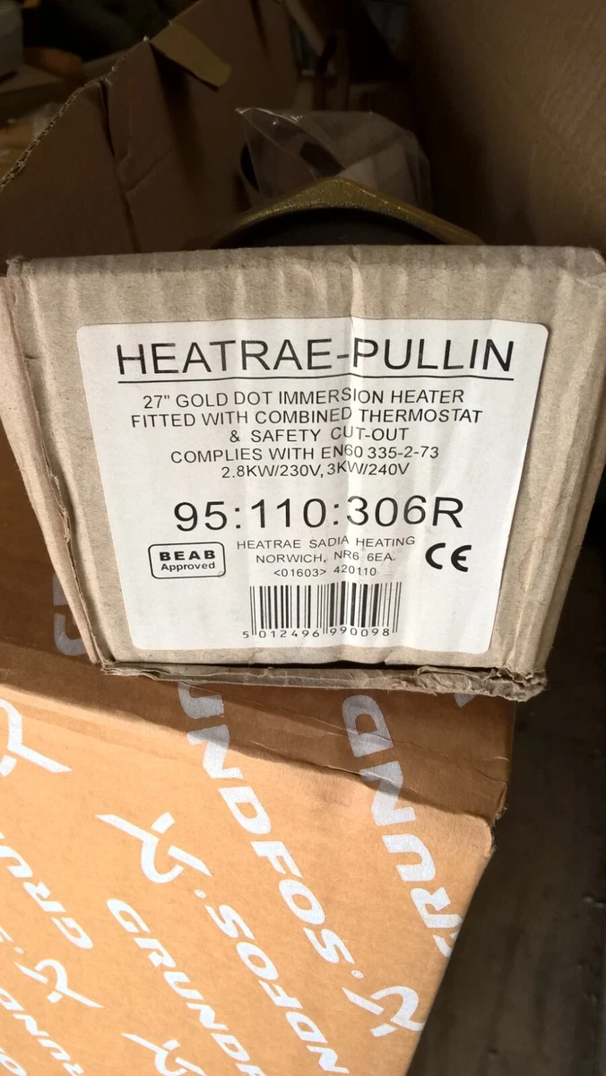Heatrae Sadia 95110306R 27u0026#034; Gold Dot Immersion Heater With RDT  Thermostat | eBay