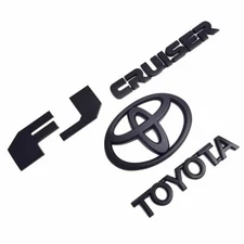 Toyota FJ Cruiser 2007-2015 Rear Door Emblem Logo Badge Nameplate Matte Black 