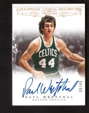 2012-13 Panini National Treasures Paul Westphal Champions Gold Proof Auto 08/49