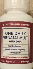 The Vitamin Shopp ONE DAILY PRENATAL MULTI W/DHA  60 Tab (60 ser) BEST BY 09/25