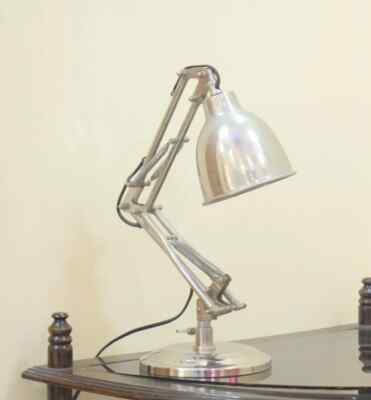 Chic Industrial Nickel Finish Table Lamp Modern Elegance for Nautical  Lamp