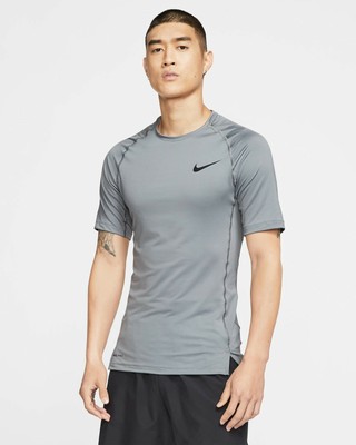 Nike Pro Tight Fit Short Sleeve Top Size 2XL Gray BV5631 084 Dri-Fit | eBay