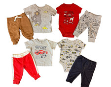 Baby Boy 3 Months Outfits Clothes Lot Bundle Pants Short Sleeved Shirts Trucks