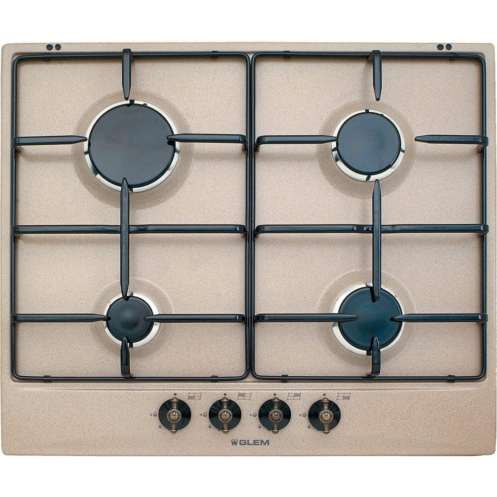 Glem Gas Piano cottura 4 Fuochi incasso a gas L 60 cm Sabbia GT64SA