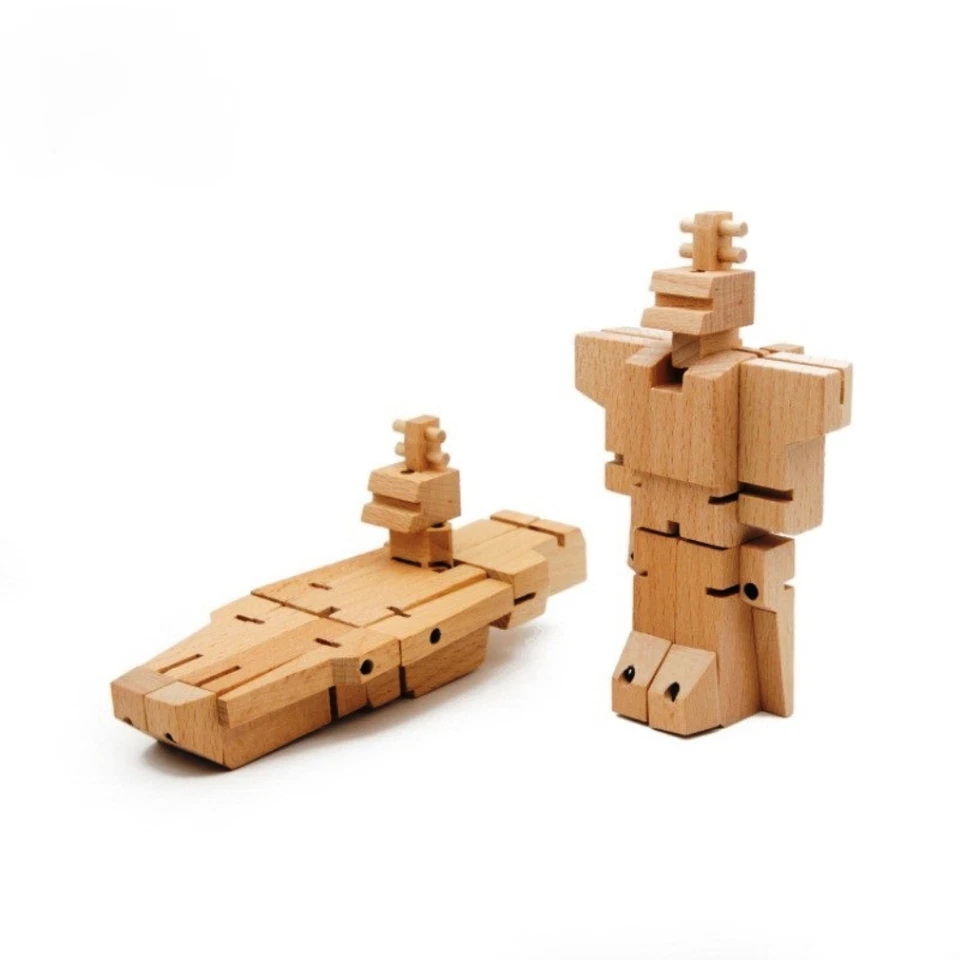 WooBot - Wooden Robot Transforms into an Aircraft Carrier - Image 2 of 4