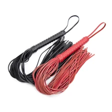 Genuine Handle Tassels Real Leather Whip  Kinky Flogger Restraint Foreplay Funny