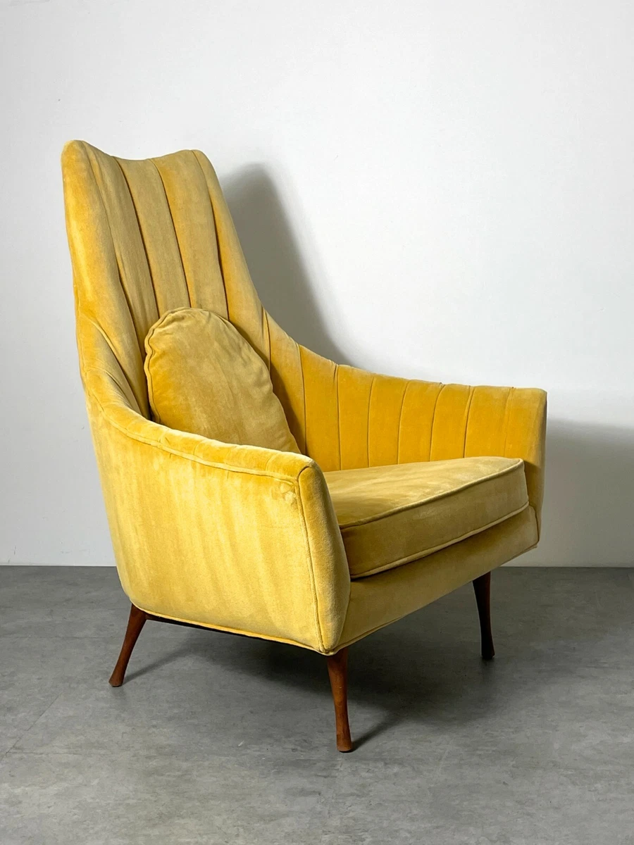 Yellow chaise chair hot sale
