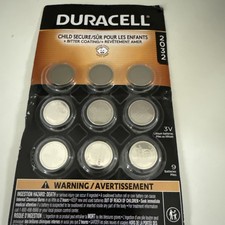 Duracell 2032 Lithium Battery, 9 Count Pack, Compatible For AirTag, Key Fob