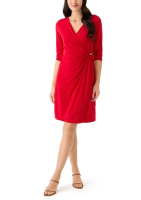 New NWT Tommy Bahama Red Clara Dress Woman's size  Medium faux wrap